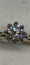 18ct  Gold Solitaire Engagement Diamond Ring 0.96ct Total New Crown Size L 