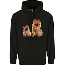 Chow Chows Dog Puppy Mens 80% Cotton Hoodie