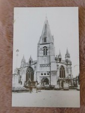 Vintage c1970s ?? St Deny's Church Sleaford 2CV VW Camper Real Photo Postcard