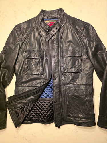 Superdry premium black leather - superdry,