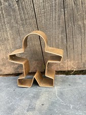 Large vintage Heavy Duty Deep Copper Gingerbread Man Shaped Cookie Pastry Cutter