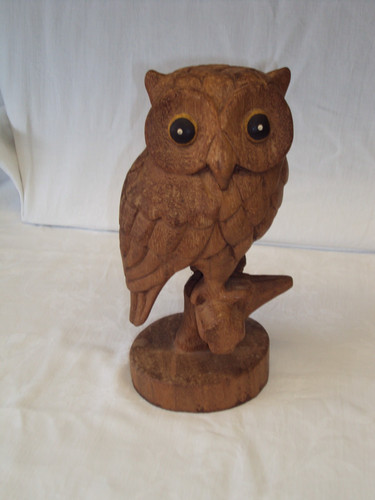 Rustic carved wood figure - carved, 9.5"