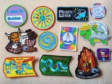 12x Girl Guides Patches Girl