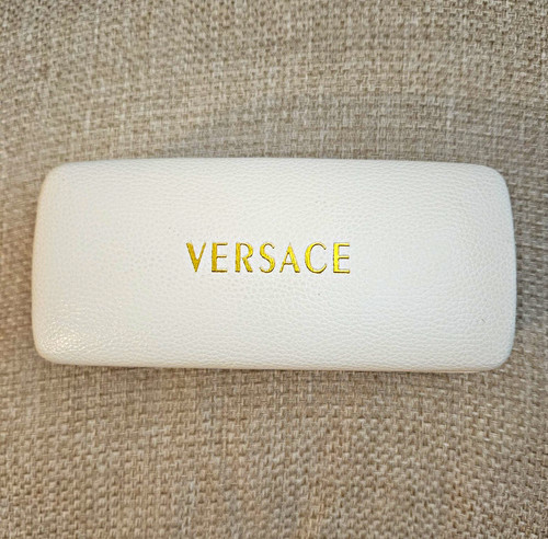 Versace white hinged hard case - white,