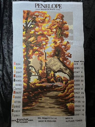 Vintage tapestry needlepoint - vintage,