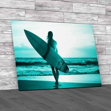Surfer Girl Silhouette At