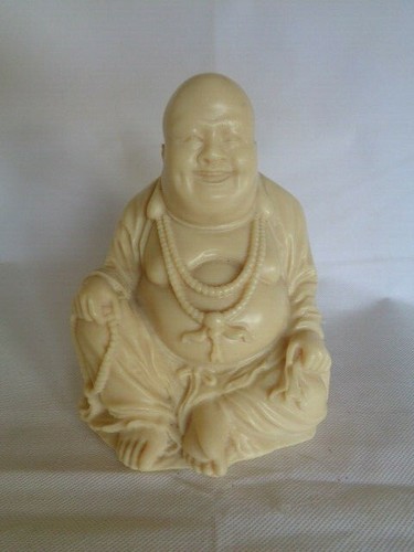Large laughing buddha cream - buddha,