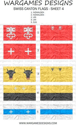 28mm swiss canton flags - swiss,