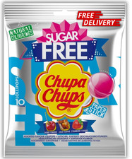 Chupa Chups Sugar Free 10 x Lollipops Bag 110g Cherry Coke Strawberry Party UK
