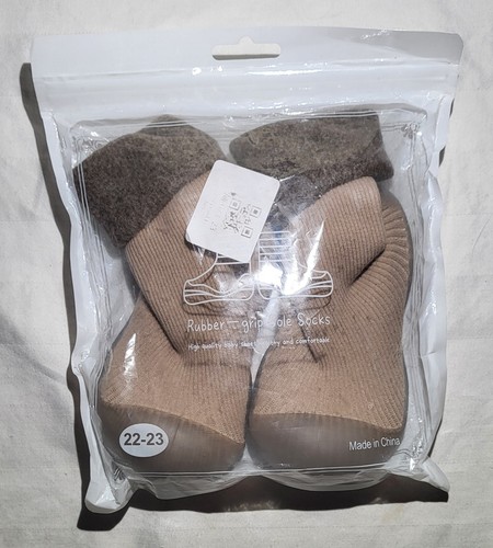New baby booties tan rubber - tan,