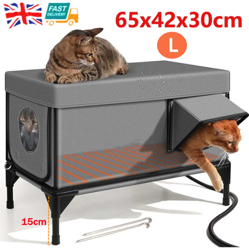 Cat house weatherproof heated - cat,