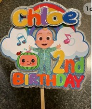 Cocomelon Personalised Birthday Cake topper Pick Any Name Any Age UK SELLER