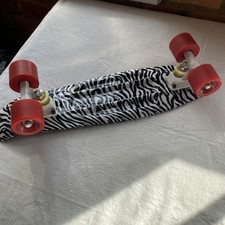 Two Bare Feet (TBF) Penny Board Cruiser Skateboard Retro Zebra Print Skating