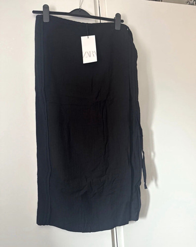 Zara women black - black, midi
