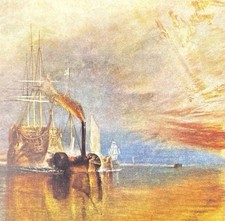 JMW Joseph Mallord William Turner Fighting Téméraire Original Vintage Art Print