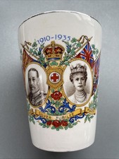 King George V & Queen Mary Silver Jubilee 1910-1935 Commemorative Beaker