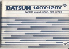Datsun Sunny 1200 1400 B310 Series 1978-80 Original Owner's Handbook