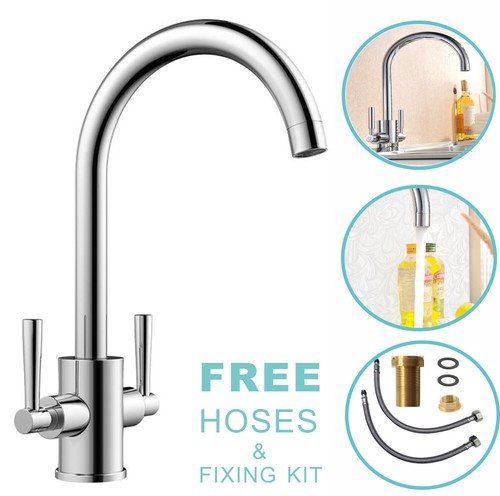 Kitchen tap sink mixer - tap, twin