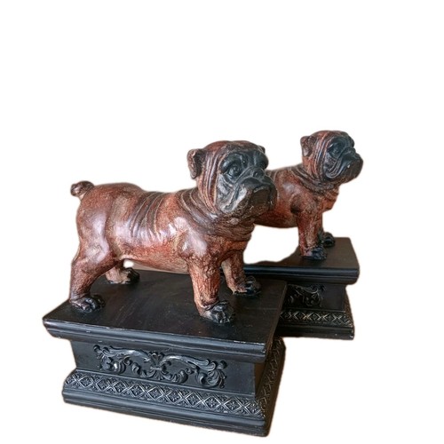 Bulldog wooden bookends from - wooden,