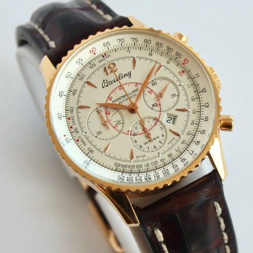 Breitling watch solid gold - breitling,