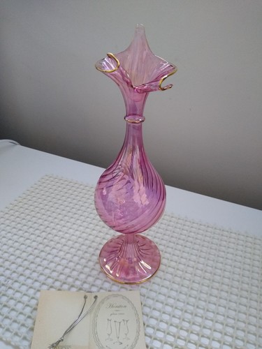 Vintage pink glass frill - vintage,