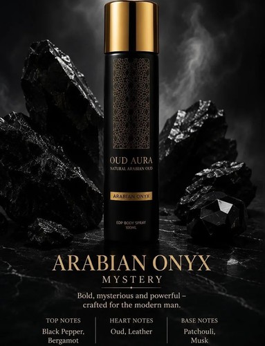 Natural arabian onyx oud aura - arabian,