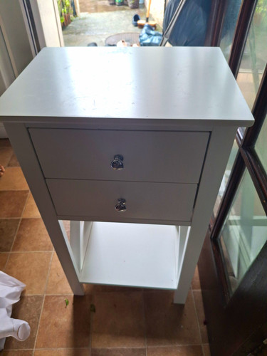 Grey bedside table - table, with