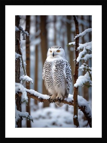 Intimate owl framed wall art - framed,