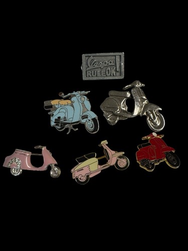 Vespa scooter mod enamel pin - enamel,