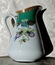 Orchid Pattern Cork Edge & Malkin Pitcher c1860 caraffa brocca ceramica antica