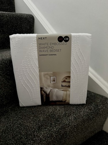 Next white embossed diamond - next,