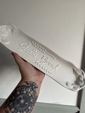 Rayware Garlic Bread Dish - Country Kitchen  housewares Italian 35cm Long white 