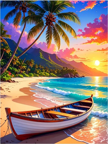 Tile mural tropical - mural, beach