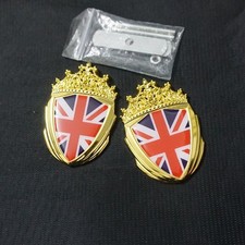 Golden U.K. Chrome Flag Metal