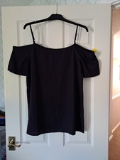 Black Cold Shoulder Top
