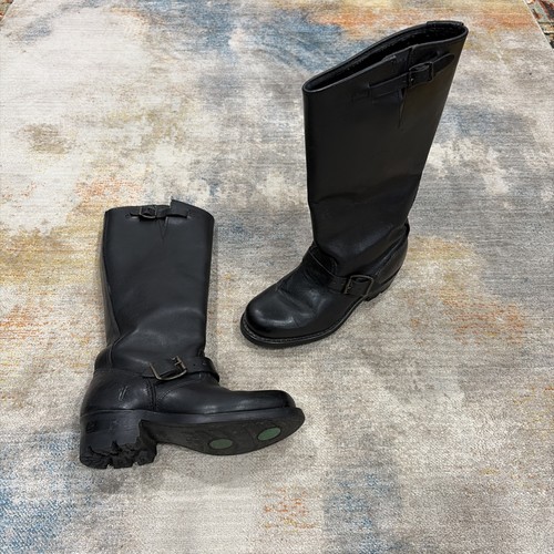 Frye black engineer oil - frye,