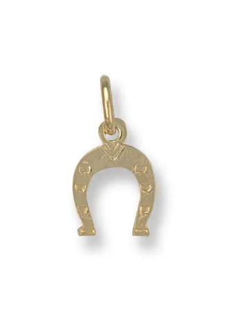Pendant 9ct yellow gold - pendant, horse