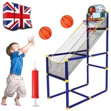 Indoor / Outdoor Children Arcade Style Basketball Stand With Net Hoop Balls Pump