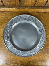 Large Hammered Pewter Charger