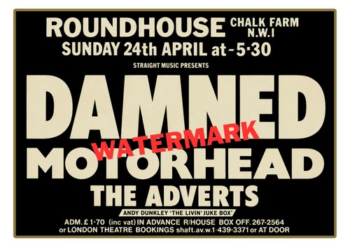 The damned gig poster - the,