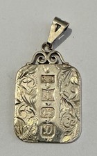 VINTAGE SILVER INGOT PENDANT