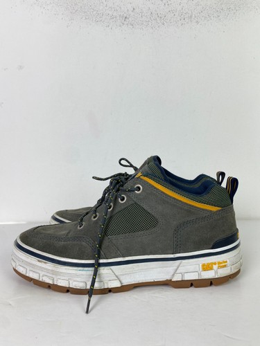 Caterpillar grey leather - grey, suede