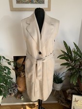 Zara Nude Faux Suede Long