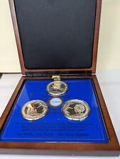 The dawn of the millenium eye witness  commemorative set of three silver coins