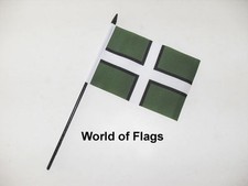DEVON SMALL HAND WAVING FLAG 6" x 4" County Cross Crafts Table Desk Top Display