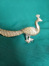 Vintage Peacock figure. Metal Statue Figure, Mid Cenury Modern.