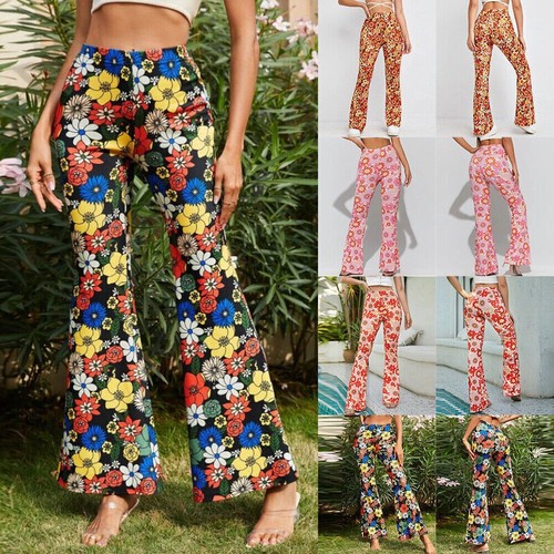 Womens floral flared pants - womens,