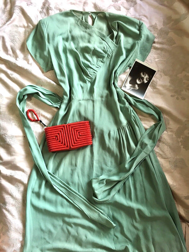 Vintage 1940s mint seafoam - vintage,