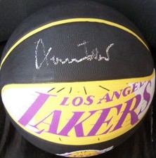 Jerry West autographed signed Lakers logo regulation rubber basketball ball JSA