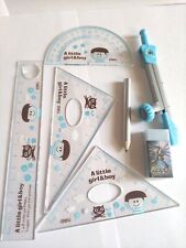 Maths Geometry Set Compass Ruler Protractor Box 7PCS For Boys Girls School Home
